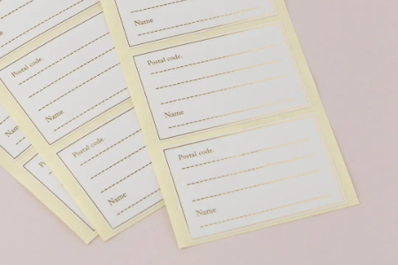 箔押し 宛名ラベルシールの事例画像