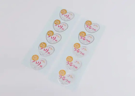 化粧品用POPシールの事例画像